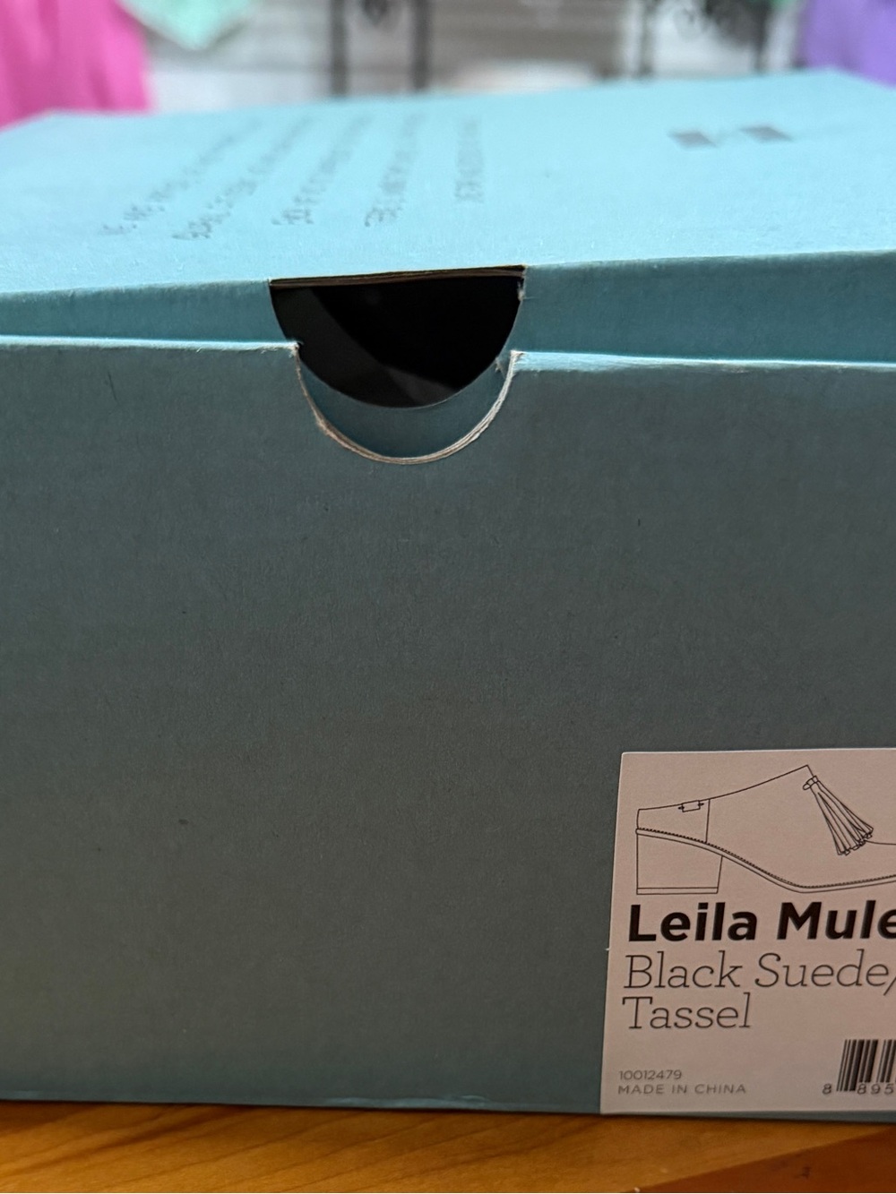 TOMS Black Leila Suede Mule Flats - Picture 5 of 5
